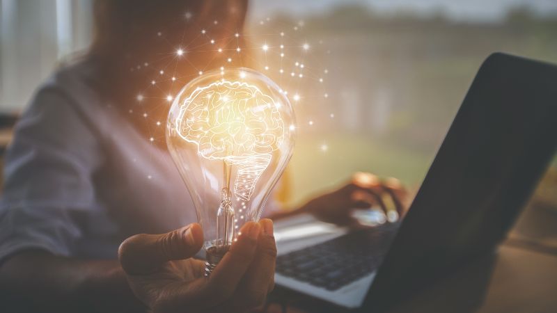 Glühbirne als Symbol für eine Idee