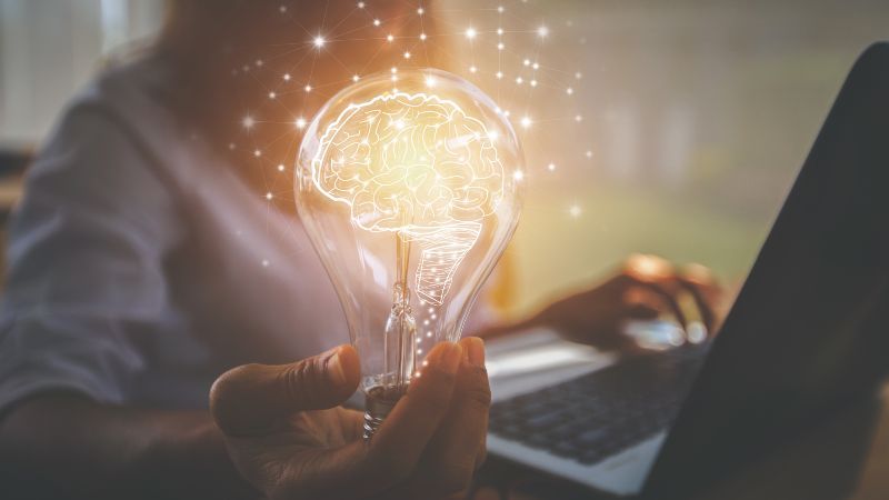 Glühbirne als Symbol für eine Idee