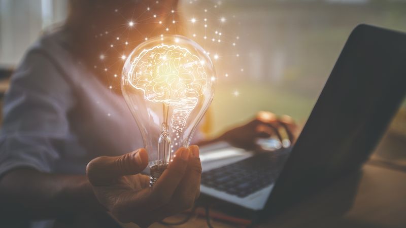 Glühbirne als Symbol für eine Idee